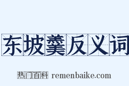 东坡羹反义词是什么意思的图片